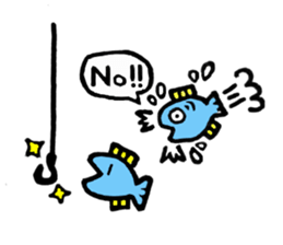 Mr.Sunfish and his boon buddies sticker #8864507