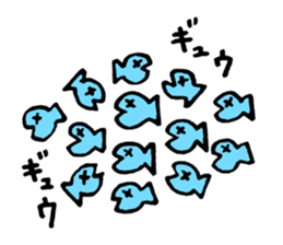 Mr.Sunfish and his boon buddies sticker #8864522