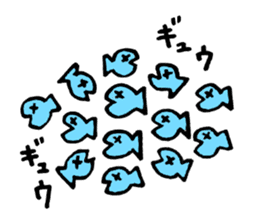 Mr.Sunfish and his boon buddies sticker #8864522