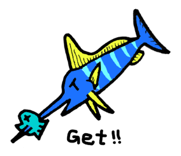 Mr.Sunfish and his boon buddies sticker #8864527