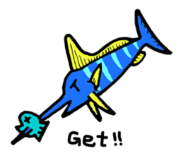 Mr.Sunfish and his boon buddies sticker #8864527