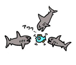 Mr.Sunfish and his boon buddies sticker #8864531