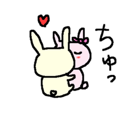 Love sweet 3 rabbits stickers. sticker #8864544