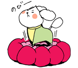 chestnut head poodle`hime` sticker #8865664