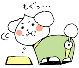 chestnut head poodle`hime` sticker #8865665