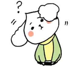 chestnut head poodle`hime` sticker #8865671