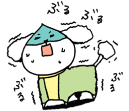 chestnut head poodle`hime` sticker #8865681