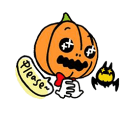 Mr. Pumpkin & Bat sticker #8865862
