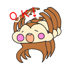 Cheeks of the monkey sticker #8867712