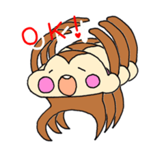 Cheeks of the monkey sticker #8867712