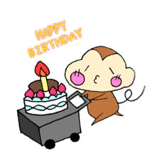 Cheeks of the monkey sticker #8867716