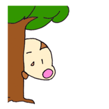 Cheeks of the monkey sticker #8867728