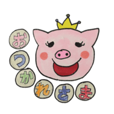 husband and wife pig sticker sticker #8868071
