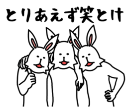 funny rabbit funny 3 sticker #8869490