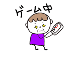 Sticker of mother and the daughter sticker #8870578