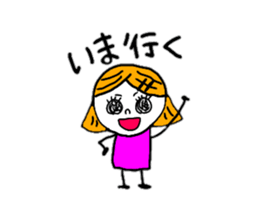 Sticker of mother and the daughter sticker #8870598