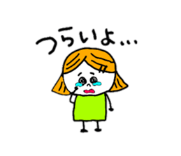 Sticker of mother and the daughter sticker #8870600