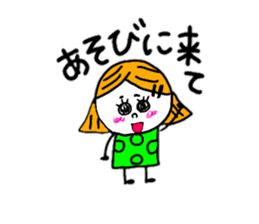 Sticker of mother and the daughter sticker #8870602