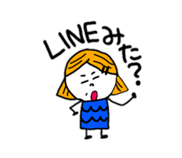 Sticker of mother and the daughter sticker #8870604