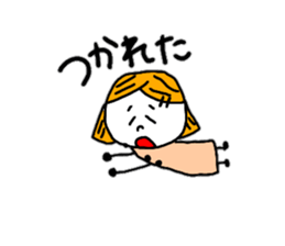 Sticker of mother and the daughter sticker #8870605