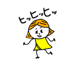 Sticker of mother and the daughter sticker #8870610