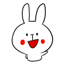 Lovely white rabbit! sticker #8870697