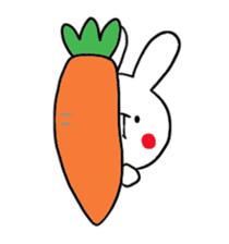 Lovely white rabbit! sticker #8870724