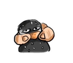 My friends Black and White sticker #8871462