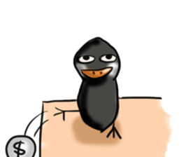 My friends Black and White sticker #8871474