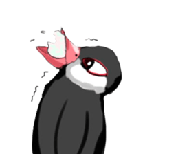 My friends Black and White sticker #8871484