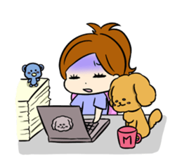 One day of poodle Mocha sticker #8872953