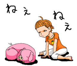 Orange girl Mikan-chan sticker #8873258