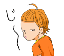 Orange girl Mikan-chan sticker #8873265