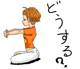 Orange girl Mikan-chan sticker #8873268