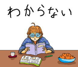 Orange girl Mikan-chan sticker #8873276