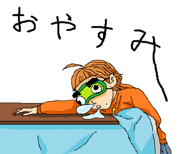 Orange girl Mikan-chan sticker #8873293