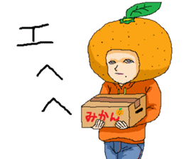Orange girl Mikan-chan sticker #8873294