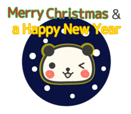 New Year Congratulations panda sticker #8873552