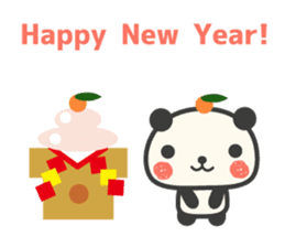 New Year Congratulations panda sticker #8873557