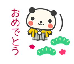 New Year Congratulations panda sticker #8873572