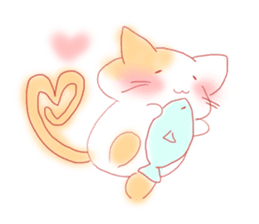 calm cat sticker #8875297