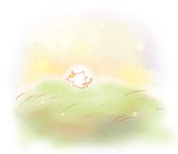 calm cat sticker #8875310