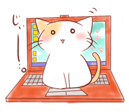 calm cat sticker #8875313