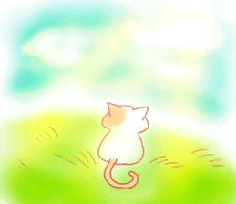 calm cat sticker #8875315