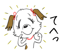 Dog girl - Kumamoto dialect of Japan sticker #8875695