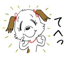 Dog girl - Kumamoto dialect of Japan sticker #8875695