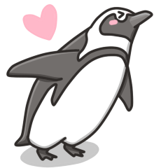 A sticker of the African penguin