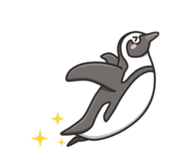 A sticker of the African penguin sticker #8876542