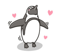 A sticker of the African penguin sticker #8876543
