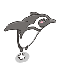 A sticker of the African penguin sticker #8876546